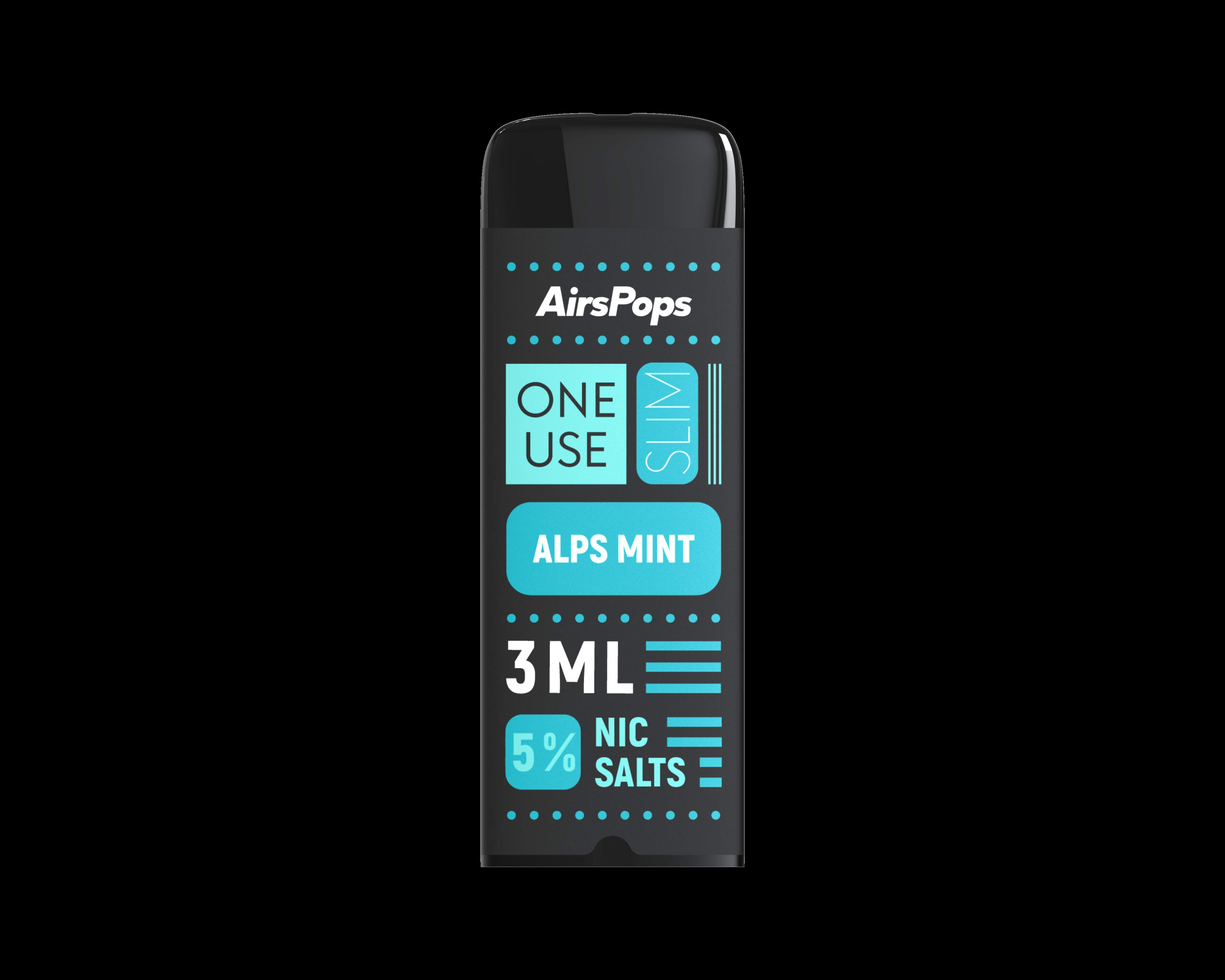 AirsPops One Use Slim 3ml 5% N/SALT ALPS MINT - Image 2